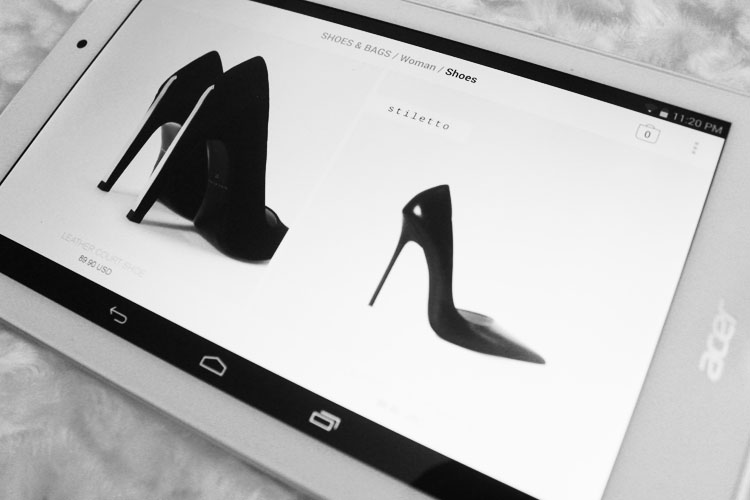 #IntelTablets - Zara Fashion App for Android Tablet - ACER Iconia Tab 8